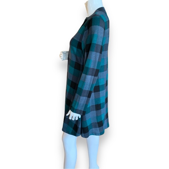 ROXY’S RASCALS BLUE/GREEN PLAID TUNIC DRESS. WOMEN’S SIZE LARGE/XLARGE - Picture 4 of 7